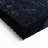 Starry Night Cliffs Wall Art - Celestial Landscape with Snowy Peaks