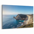 Golden Coastal Cliffs Wall Art - Scenic Ocean Landscape Canvas Print