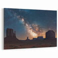 Starry Desert Cliffs Wall Art - Monument Valley Nightscape Canvas Print