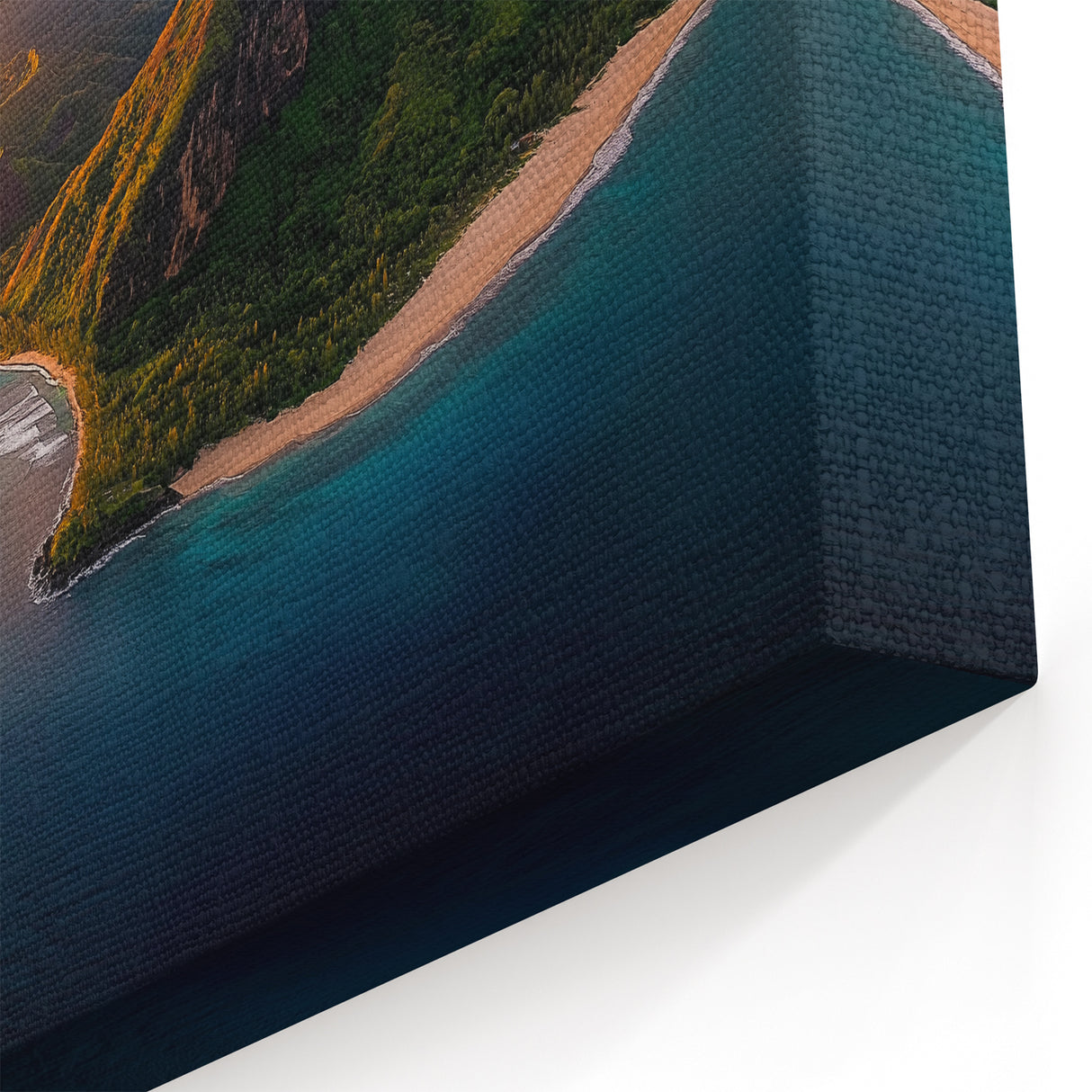 Tropical Coastal Cliffs Wall Art - Sunset Beach Landscape Canvas Print