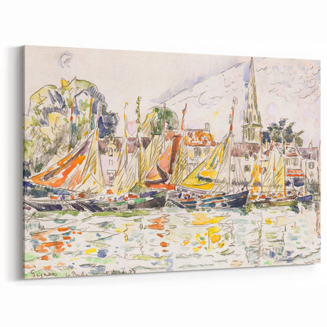 Modern Wall Art - Vibrant Fishing Boats at Le Pouliguen