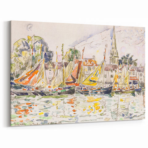 Modern Wall Art - Vibrant Fishing Boats at Le Pouliguen