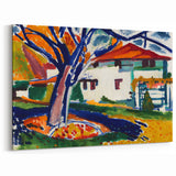 Modern Wall Art - Vibrant Abstract Landscape with Blue Trees