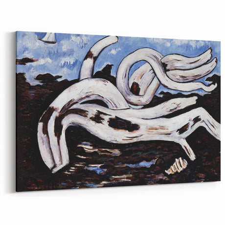 Modern Wall Art - Abstract Driftwood with Coastal Charm