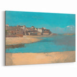 Modern Wall Art - Tranquil Village by the Sea in Brittany