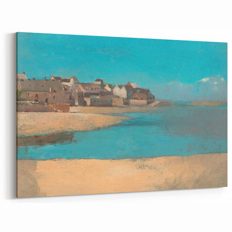 Modern Wall Art - Tranquil Village by the Sea in Brittany