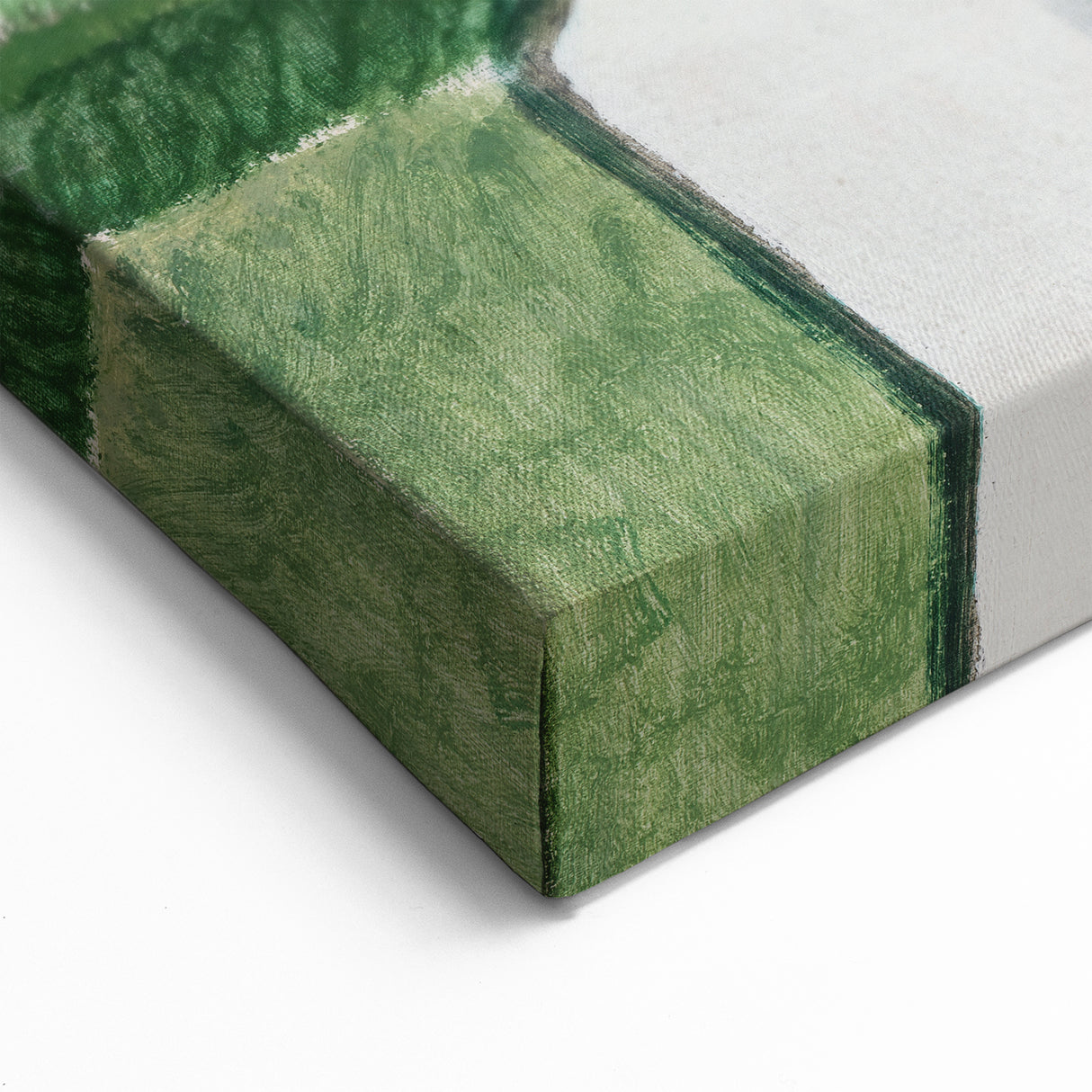 Modern Wall Art - Abstract Cemetery Landscape in Serene Greens