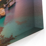 Golden Sunset Cliffs Wall Art - Coastal Ocean Landscape Canvas Print
