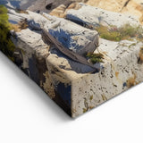 Cliffs Acrylic Glass Art - Coastal Fortress and Ocean View