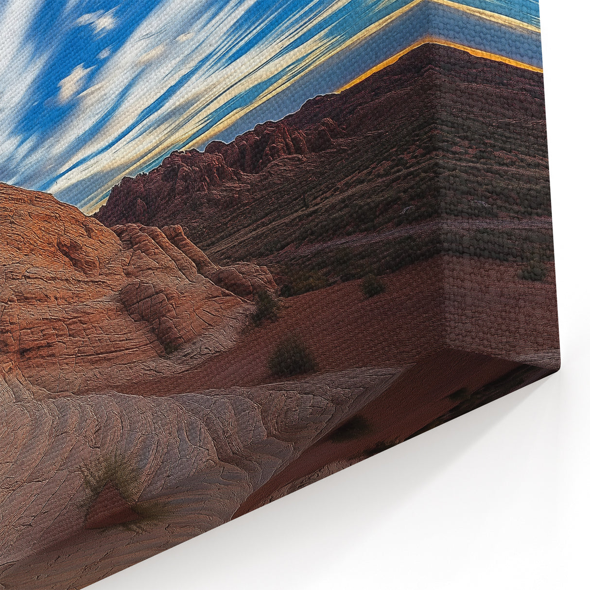 Cliffs Rolled Print - Dynamic Desert Cliffs with Vibrant Sky