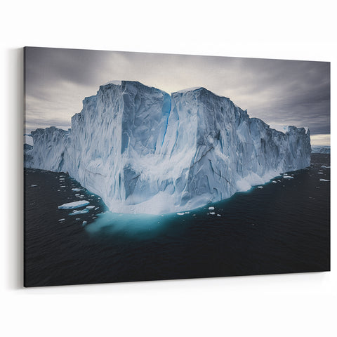 Cliffs Rolled Print - Dramatic Arctic Iceberg in Majestic Waters