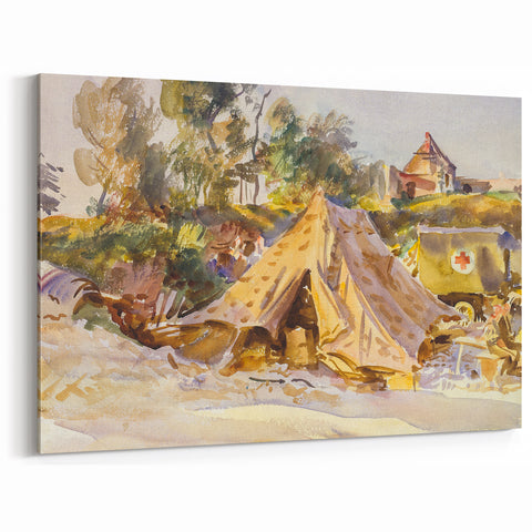 Modern Wall Art – Camp with Ambulance by John Singer Sargent