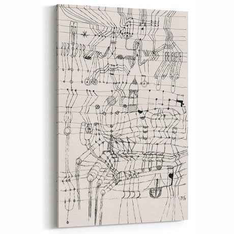 Modern Wall Art - Paul Klee’s Knotted Net Drawing Print