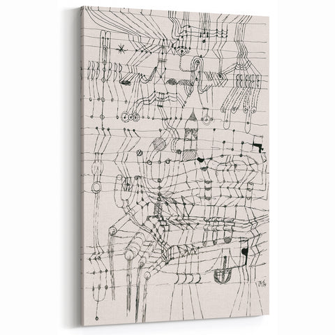 Modern Wall Art - Paul Klee’s Knotted Net Drawing Print