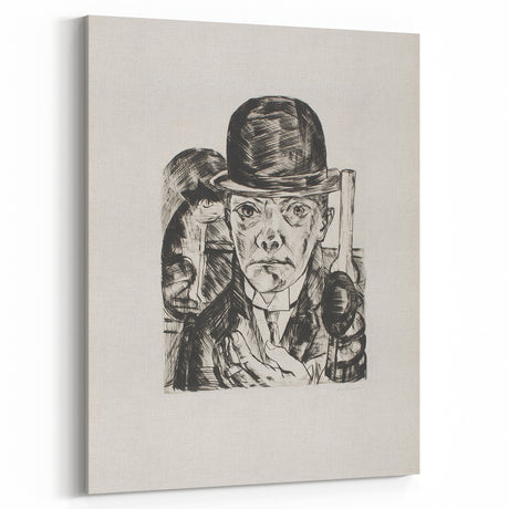 Modern Wall Art - Max Beckmann’s Self-Portrait in Bowler Hat Print