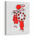Modern Wall Art – Vibrant Oriental Umbrellas Illustration