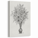 Elegant Black-and-White "Flower Vase" Sketch by Leo Gestel