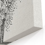 Elegant Black-and-White "Flower Vase" Sketch by Leo Gestel