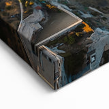 Cliffs Canvas Art - Seaside Village with Stunning Coastal Views