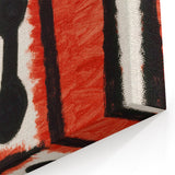 Abstract Modern Art: Minimalist Contemporary Red and Black Painting
