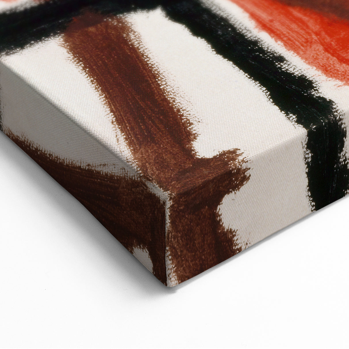Abstract Modern Art: Minimalist Contemporary Red and Black Painting