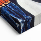 Modern Wall Art: Bold Contemporary Portrait with Red and Blue Tones