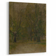 Modern Wall Art: Serene Forest Pathway in Muted Green Tones