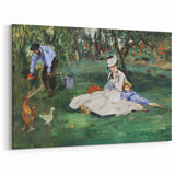 Impressionist Wall Art: The Monet Family in Their Garden by Édouard Manet