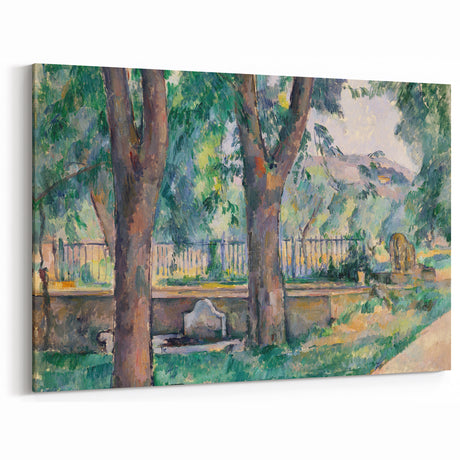 Impressionist Landscape Art - The Pool at Jas de Bouffan by Cézanne