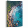 Scenic Cliffs Artwork - Aerial Ocean View and Sandy Shoreline Decor