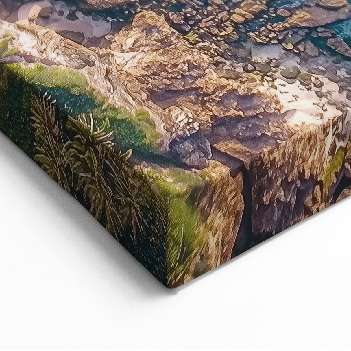Scenic Cliffs Artwork - Aerial Ocean View and Sandy Shoreline Decor