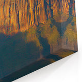 Cliffs Canvas Art - Majestic Plateau in Misty Horizon Wall Decor