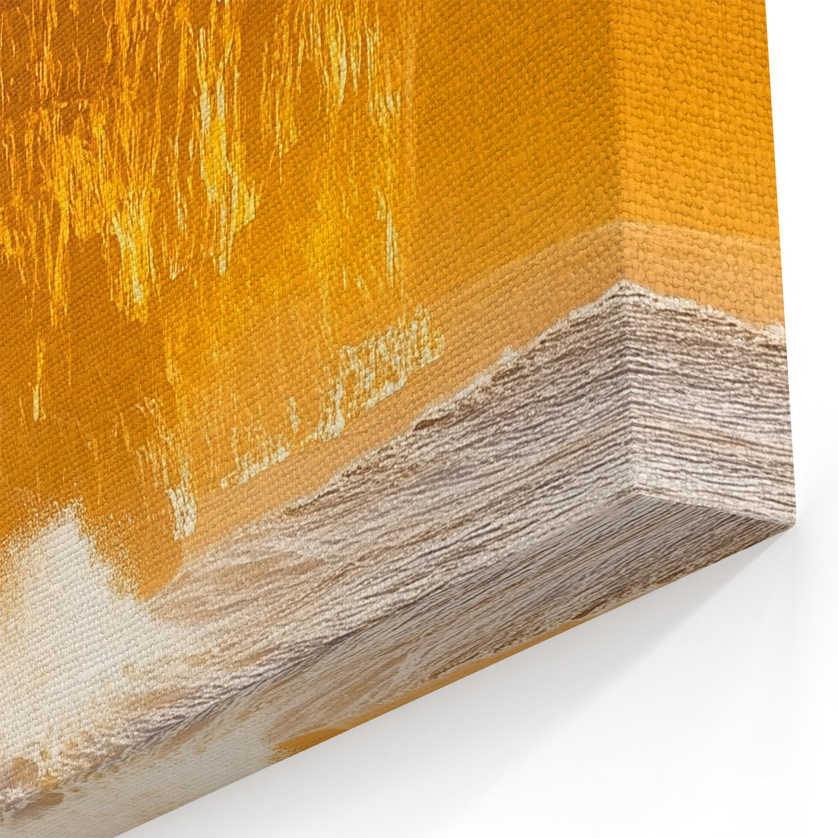 Cliffs Wall Art - Golden Coastal Cliffs and Ocean Waves Decor