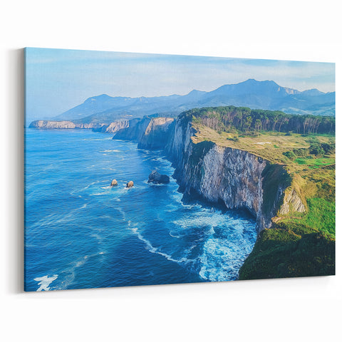 Scenic Cliffs Artwork - Rugged Coastal Views and Rolling Waves Decor