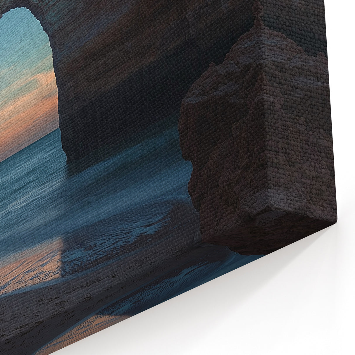 Cliffs Wall Art - Moonlit Coastal Arch and Serene Nighttime Decor
