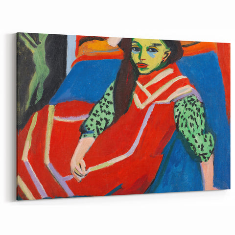 Expressionist Art - Seated Girl (1910) by Ernst Ludwig Kirchner