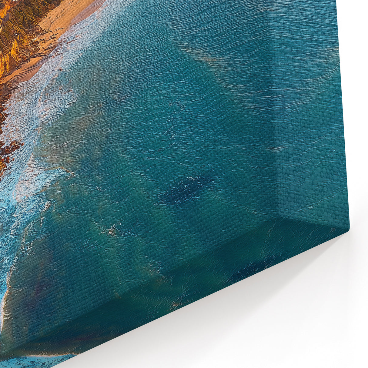 Cliffs Canvas Art - Sunset Coastal Cliffs and Serene Ocean Decor