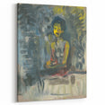 Expressionist Art - Seated Woman in Vibrant Colors
