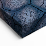 Cliffs Acrylic Glass Art - Cracked Earth and Sunset Shadows Wall Art