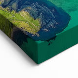Cliffs Wall Art - Aerial Emerald Coastline and Ocean Waterscape Print