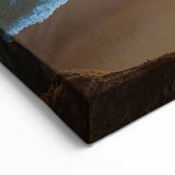 Cliffs Acrylic Glass Art - Coastal Cave Beach with Vibrant Kayaks