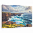 Scenic Cliffs Artwork – Ocean Waves Crashing Against Rocky Shores