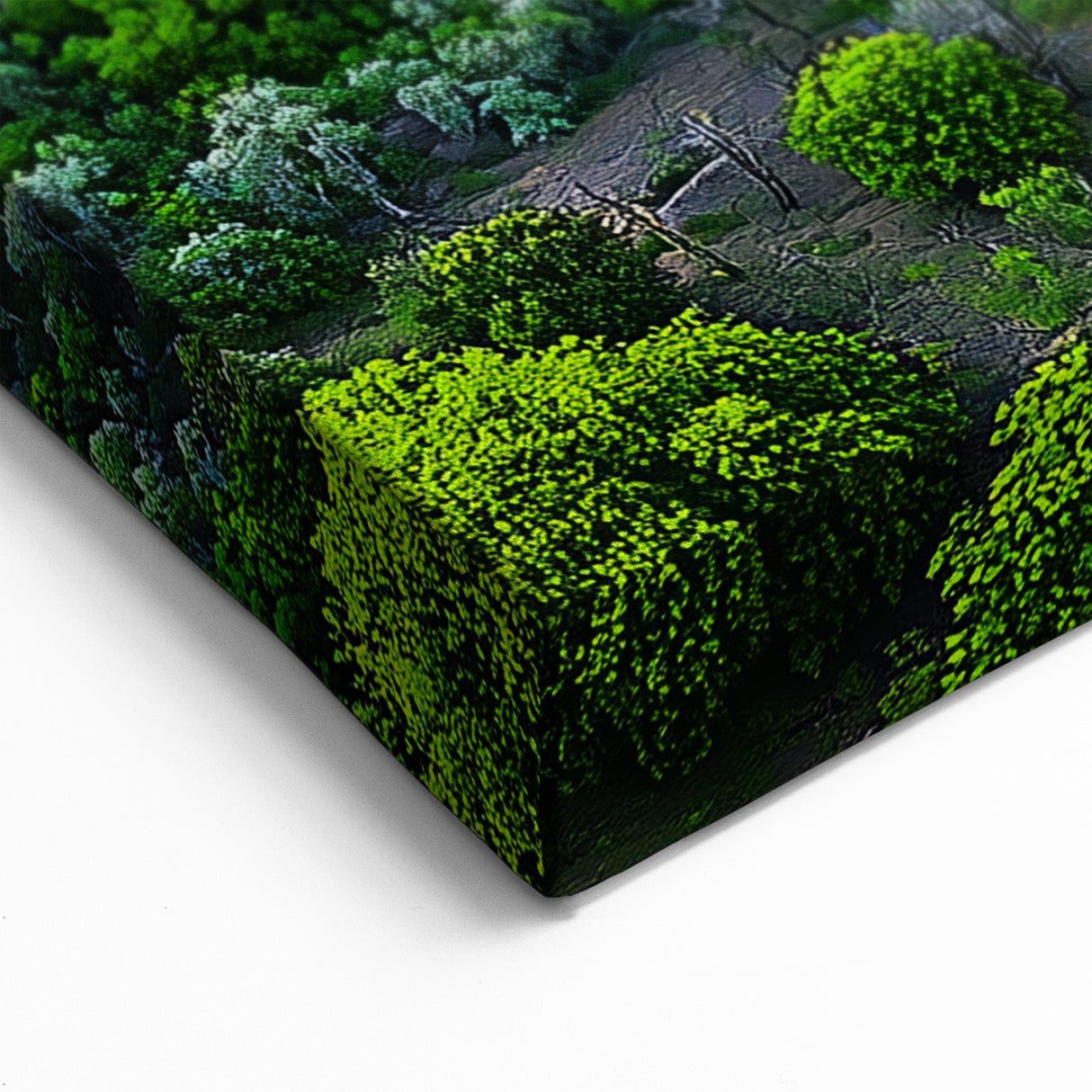 Landscape Art Cliffs – Lush Green Valley and Rocky Formations Wall Art