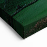 Scenic Cliffs Artwork – Peaceful Sunset Over Verdant Coastal Cliffs