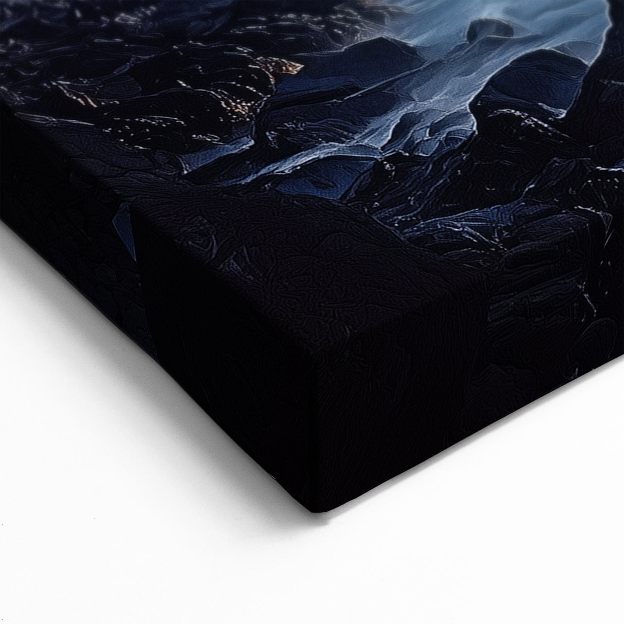 Misty Coastal Cliffs Canvas Art – Serene Ocean Landscape Painting
