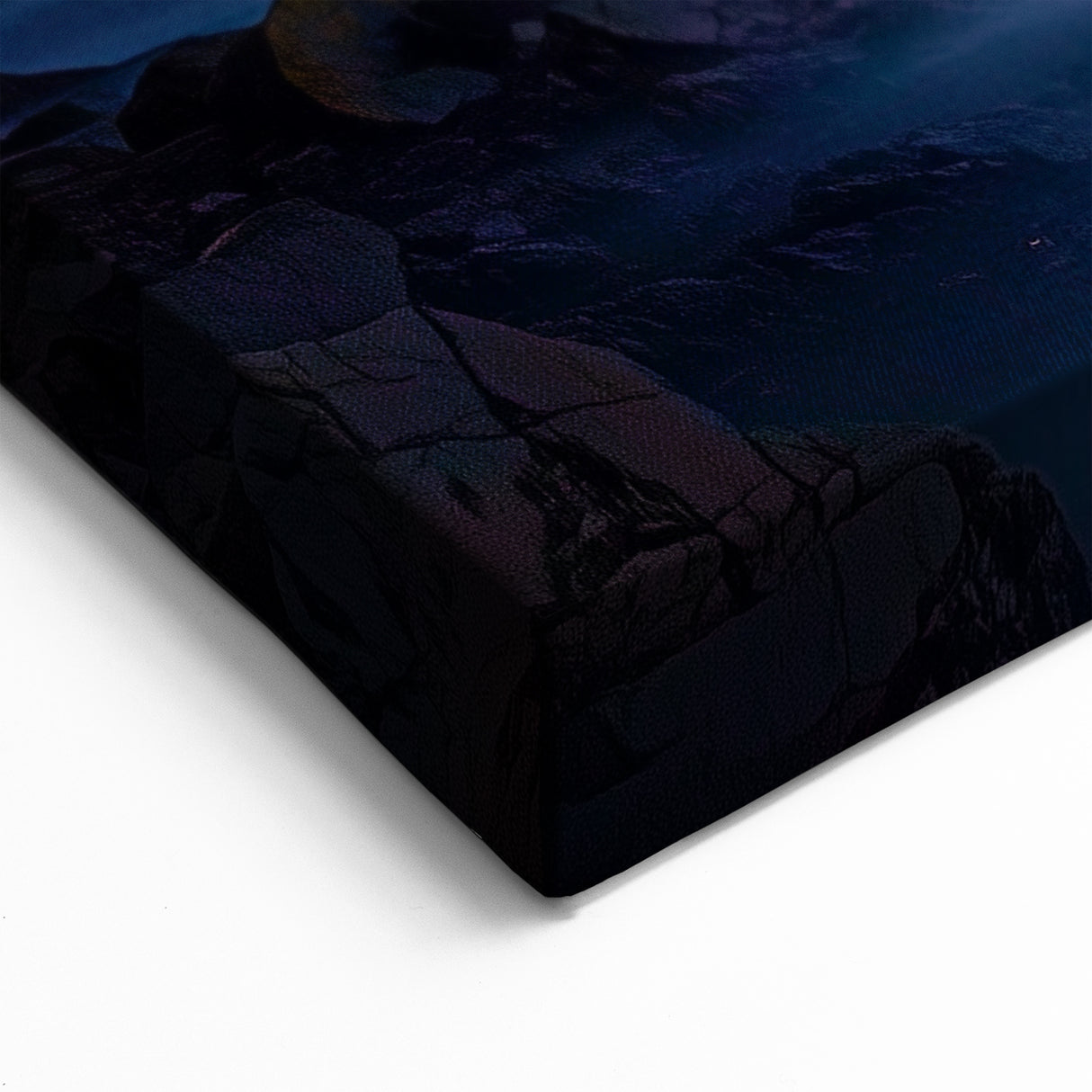 Milky Way Over Coastal Rocks Canvas Art – Celestial Night Landscape