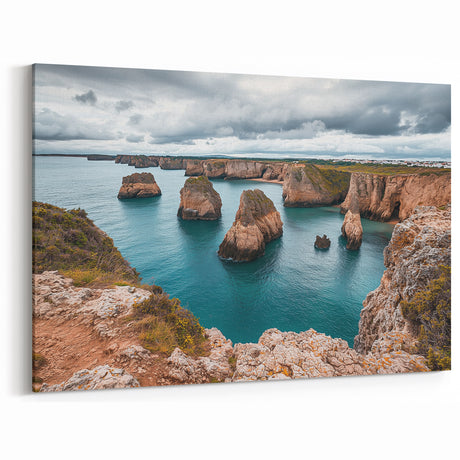 Cliffs Wall Art - Serene Coastal Cliffscape Canvas Decor
