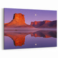 Cliffs Framed Print - Moonlit Desert Reflections Wall Art