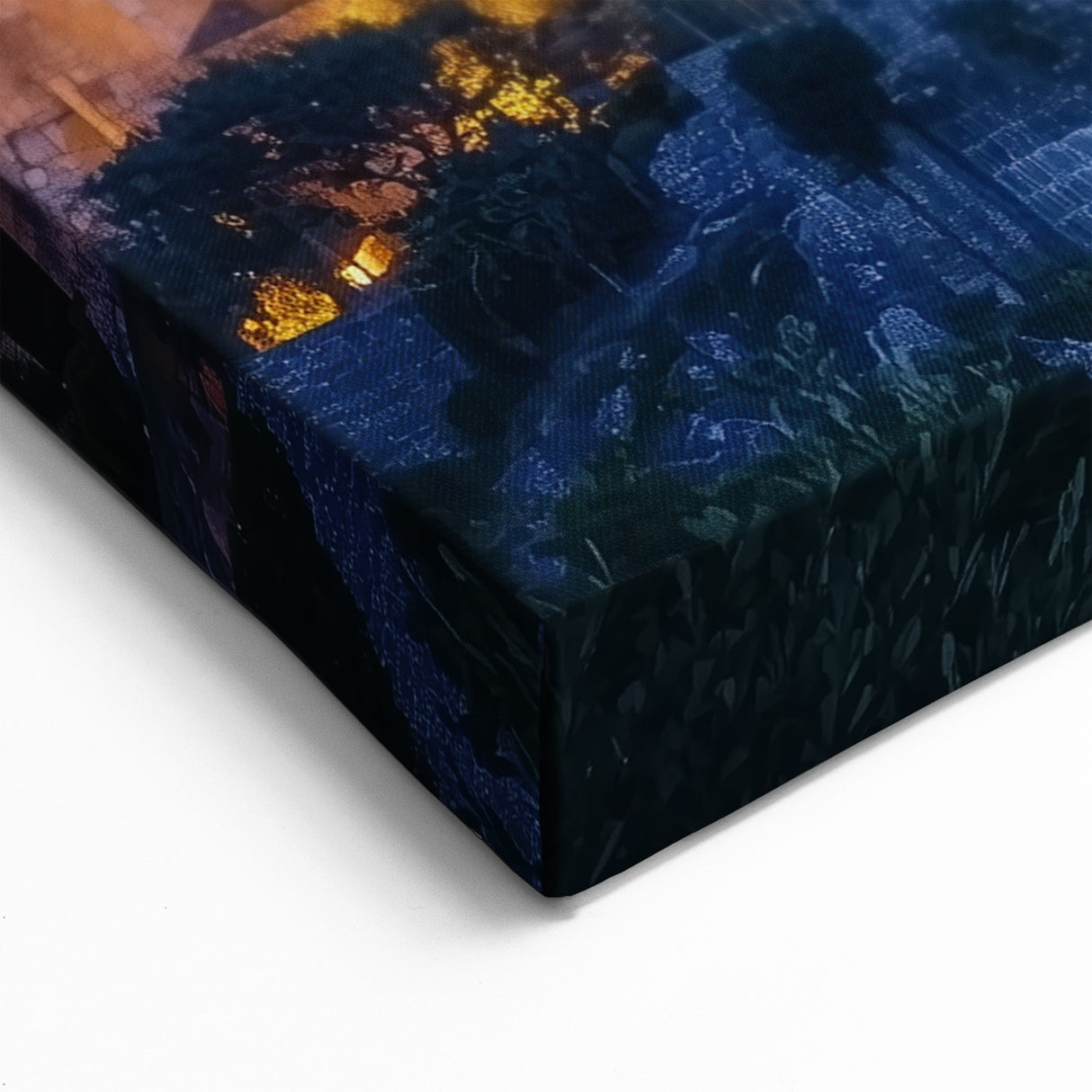 Illuminated Castle Wall Art – Radiant Medieval Fortress Prints