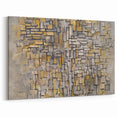 Modern Wall Art – Abstract Composition in Gold and Gray